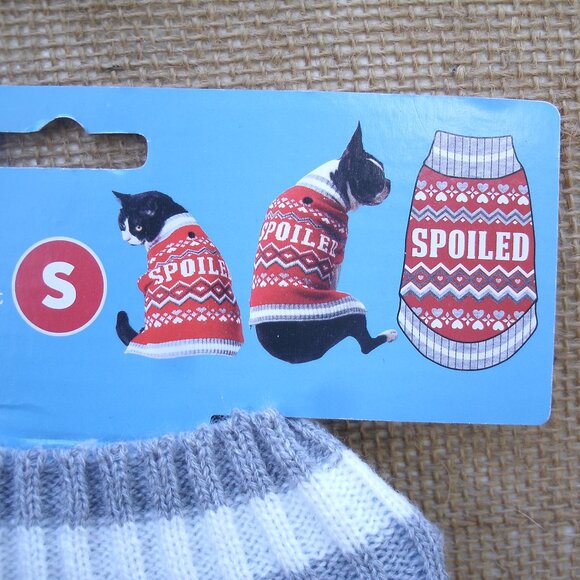 "Spoiled" Pet Sweater Size S Dog or Cat - Picture 4 of 10